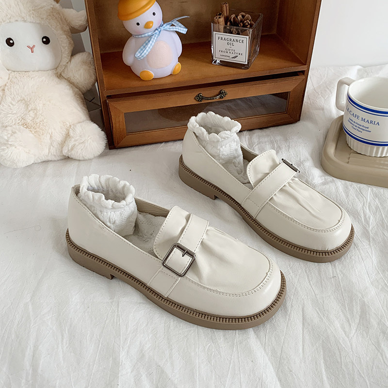British style Baby leather shoes 2021 Spring and autumn season new pattern Versatile Single shoes A pedal Middle heel Carrefour Flat bottom Doug shoesin the Women's Shoes, Low shoes  category - from Buy2taobao.com to provide professional Taobao agent buy service