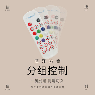 20键RGBCW调色分组多功能按键自适配遥控器 涂鸦Beacon遥控器