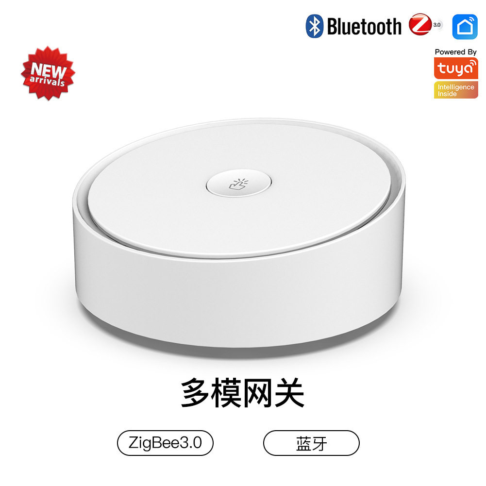 zigbee蓝牙双模网关涂鸦智能家居app遥控定时一键布防无线网关