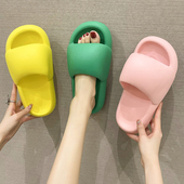 女夏季 ins潮时尚 外穿2025新款 面包拖鞋 踩屎感厚底防滑家居凉拖鞋