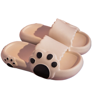 厚底踩屎感凉拖鞋女夏外穿ins潮可爱熊掌时尚防滑居家室内一字拖