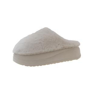 棉拖鞋女冬季时尚简约厚底增高外穿毛绒室内居家防滑保暖包头拖鞋