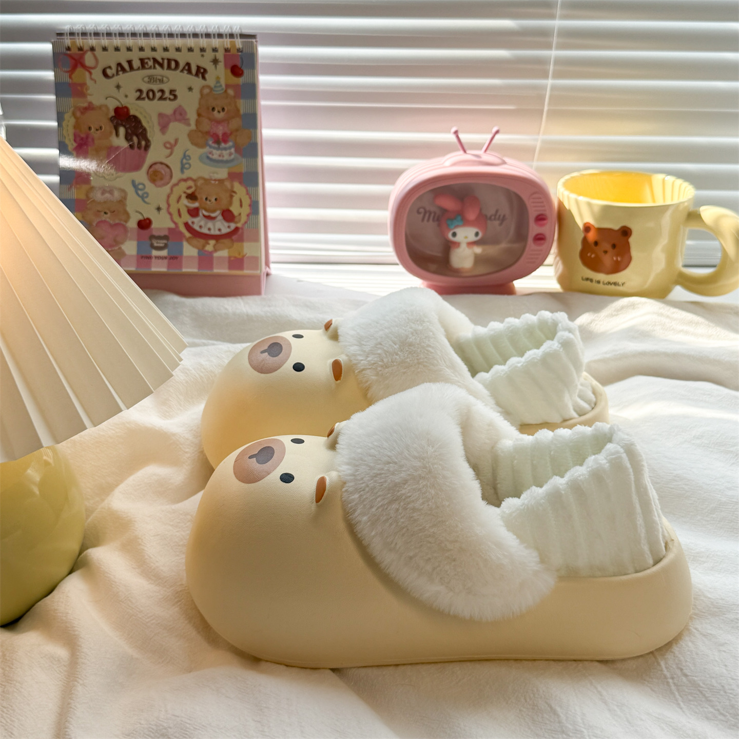 可爱防水棉拖鞋，居家外穿都可以