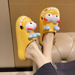 家居外穿防滑踩屎感厚底包头凉拖鞋 2025新款 女夏季 可爱搞怪洞洞鞋