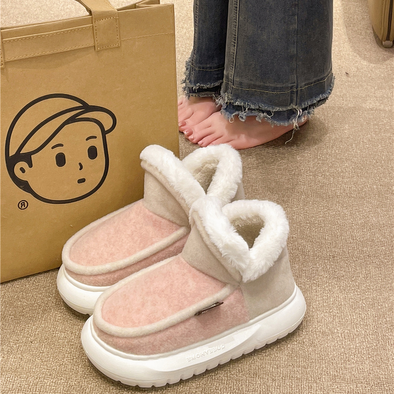 加绒加厚保暖包跟高帮棉鞋