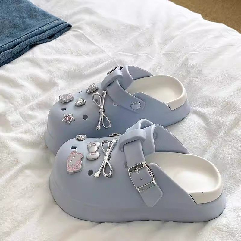 EVA厚底增高洞洞鞋女2026新款夏休闲外穿防滑可爱KT猫包头凉拖鞋,女鞋,洞洞鞋,淘宝优惠券,粉丝福利购,淘宝优惠卷