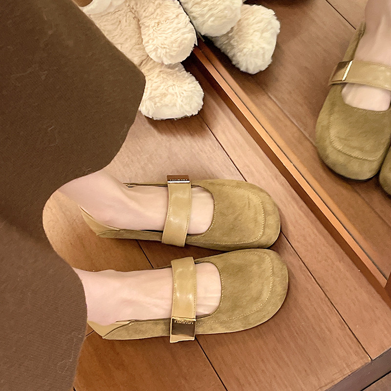 复古玛丽珍鞋女春季新款魔术贴平底浅口单鞋温柔百搭不累脚芭蕾鞋,女鞋,浅口单鞋,淘宝优惠券,粉丝福利购,淘宝优惠卷