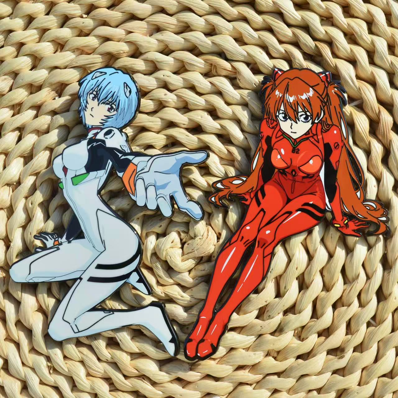 EVA明日香绫波丽珐琅金属胸针