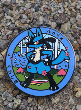 动漫周边宝可梦路卡利欧神兽胸针