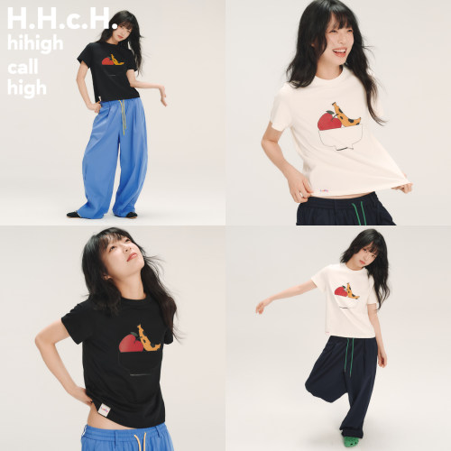HHCH口海 SS26 水果盘印花凉感正肩圆领直筒短袖T恤