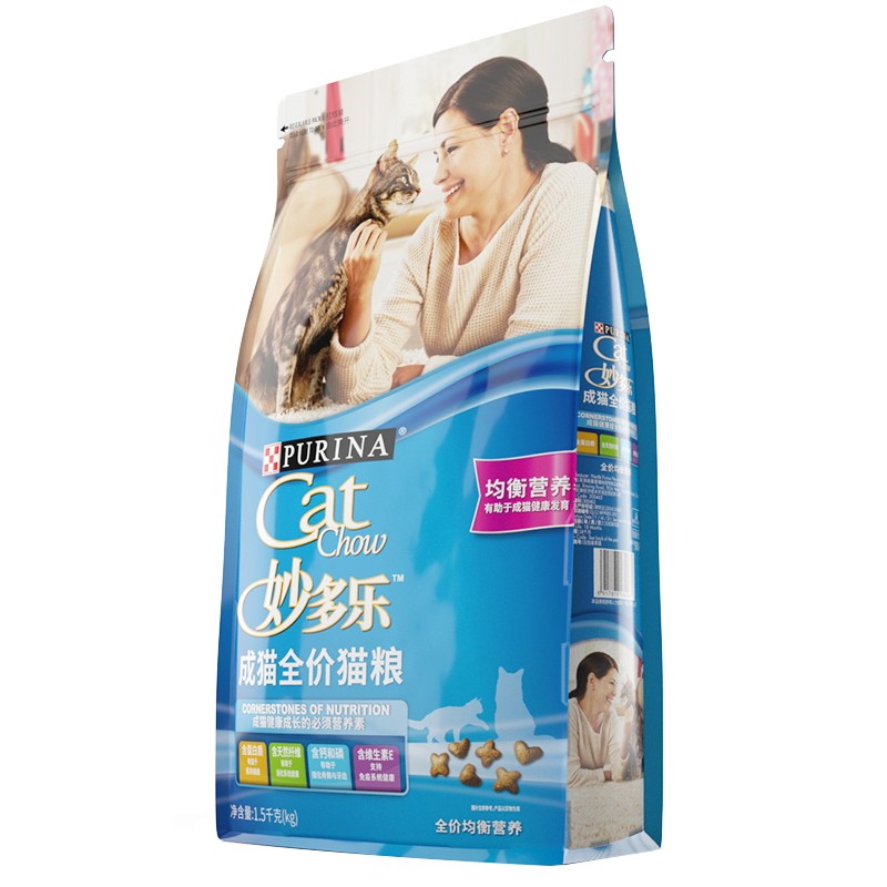 妙多乐猫粮1.5kg普瑞纳雀巢宠优成猫粮加菲折耳猫粮多省包邮