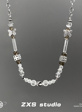 ZXS欧美嘻哈风拼接珍珠蝴蝶众