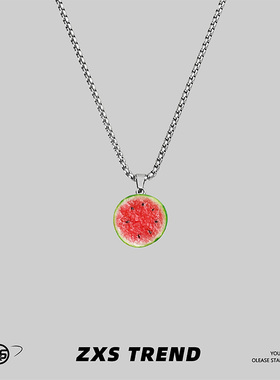 小西瓜项链男女小众设计个性
