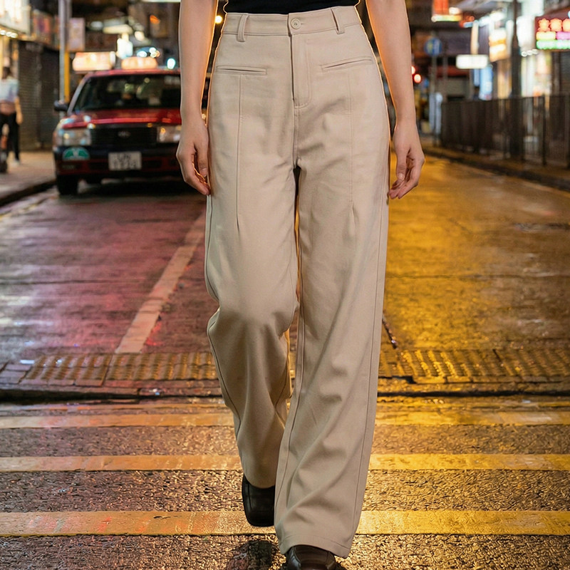 垂感修身时尚窄版阔腿裤天丝 棉休闲裤长裤春秋款显瘦直筒裤,女装/女士精品,休闲裤,淘宝优惠券,粉丝福利购,淘宝优惠卷