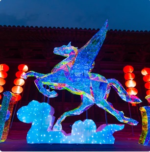 2026新年元 旦节日氛围春节商场美陈景区马到成功网红打卡大型摆件