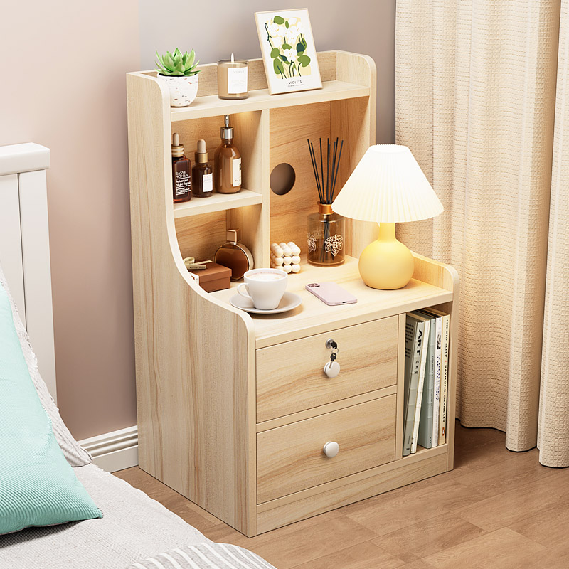 床头柜简约现代卧室小型床边柜家用加高储物收纳柜简易床头置物架