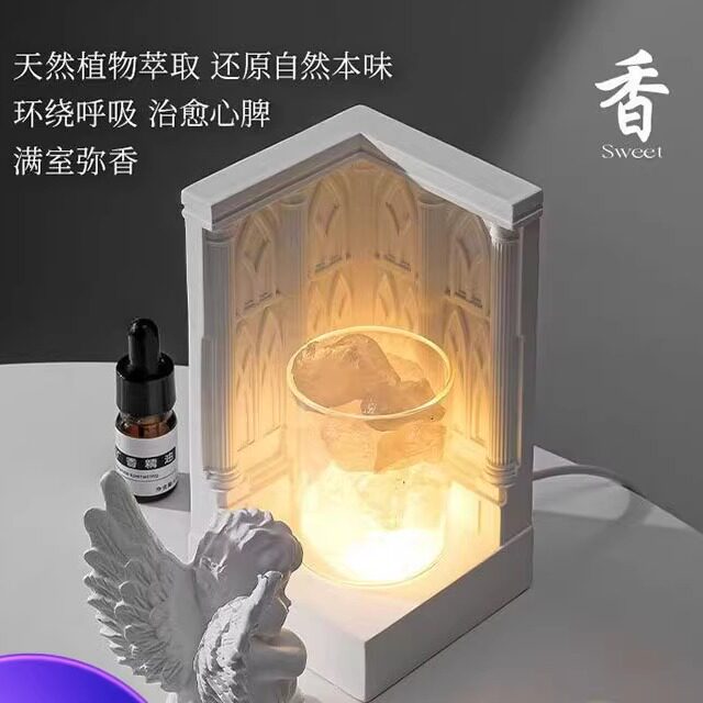 天使香薰礼盒高级生日礼物送女生扩香石摆件家用手工无火香氛精油