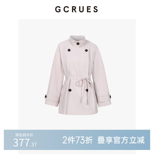 GCRUES休闲短裤风衣外套女2025秋