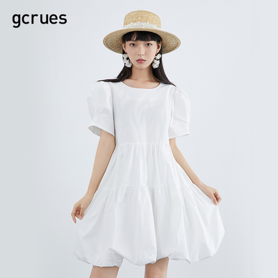 gcrues短袖白色连衣裙