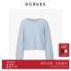 女2025春松弛感上衣 GCRUES商场同款 慵懒风套头针织衫 G01C04A1562