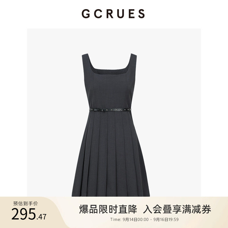 GCRUES吊带黑色连衣裙女春夏图片