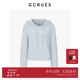 慵懒套头上衣 GCRUES商场同款 宽松连帽针织毛衣女春季 G01C04A1662