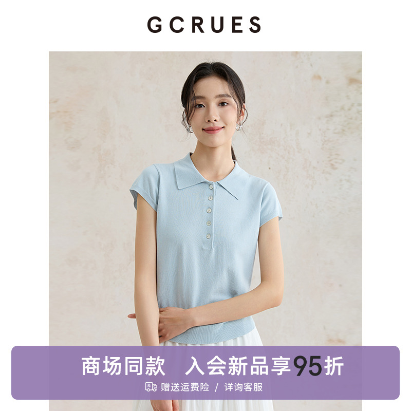 GCRUESPolo领气质短袖T恤女夏季