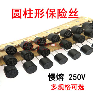 圆柱保险丝管T160MA 400MA 500MA 800MA 1A 1.25A 1.6A 250V黑色