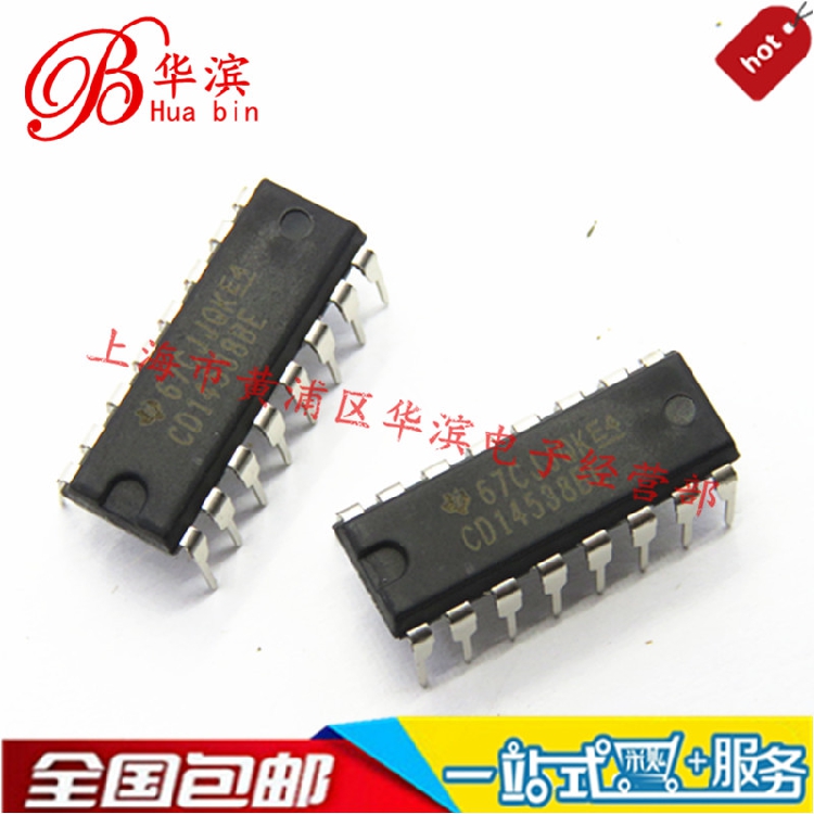 集成IC CD14538BE DIP-16/直插16脚 14538BE TI现货销售