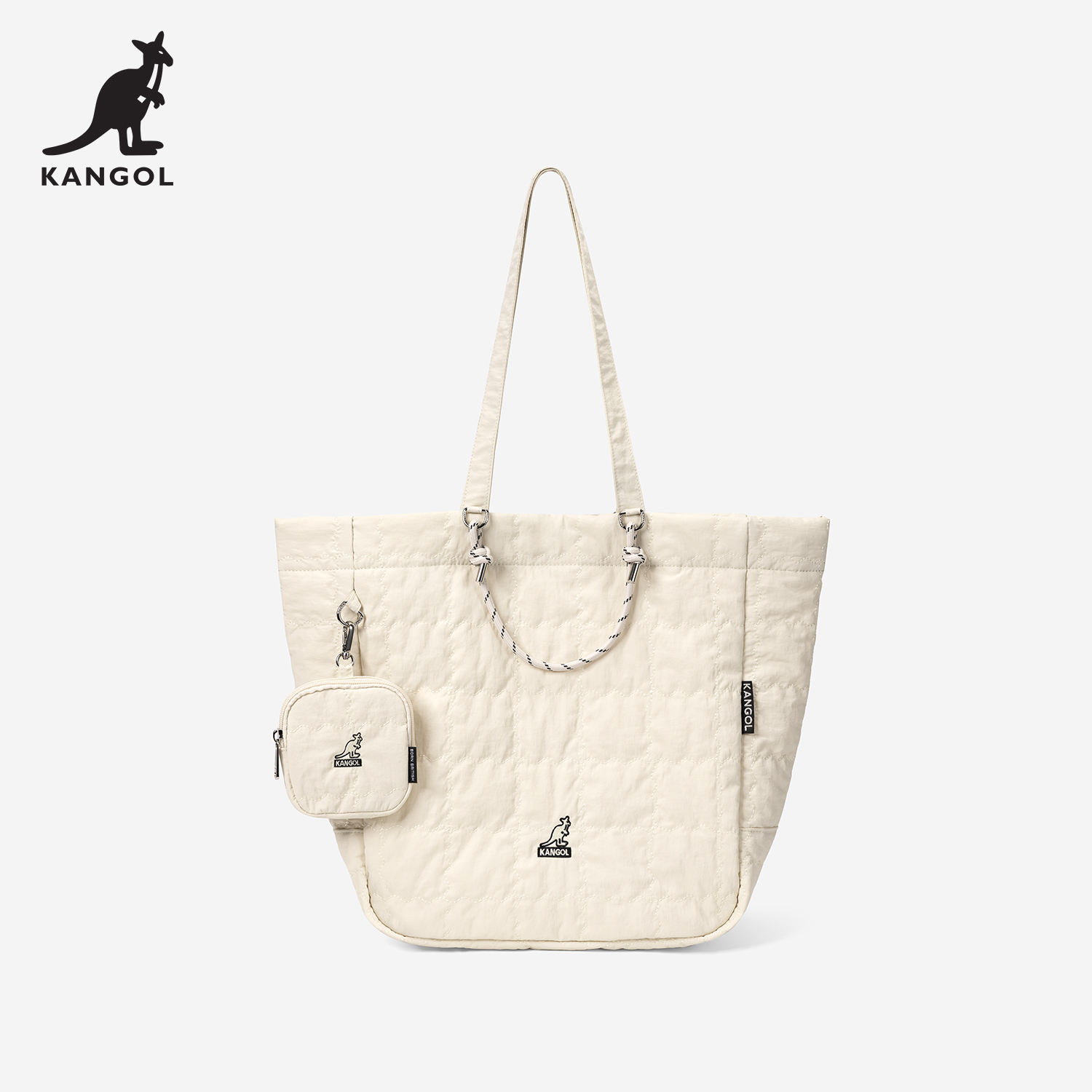 KANGOL托特包女秋冬大容量单肩包女大学生通勤上课云朵包电脑包
