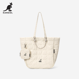 KANGOL托特包女秋冬大容量单肩包女大学生通勤上课云朵包电脑包