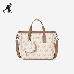 KANGOL老花小托特包2025新款菜篮子斜挎单肩包通勤休闲手提女包