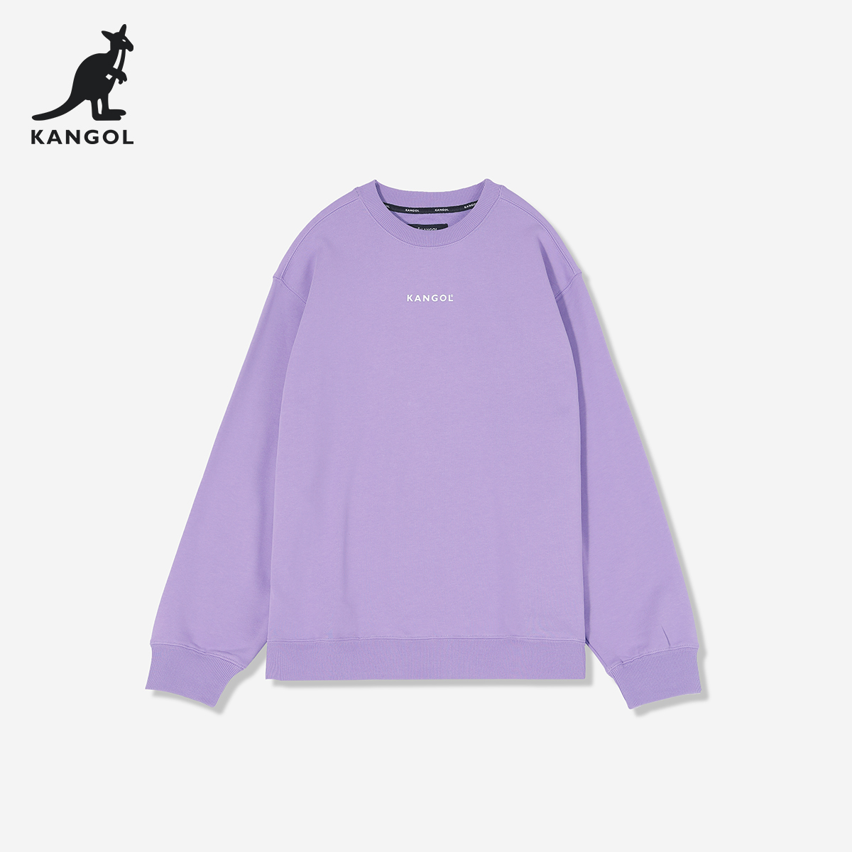 KANGOL2023春秋新款卫衣男女款百搭宽松韩版潮牌情侣圆领长袖上衣