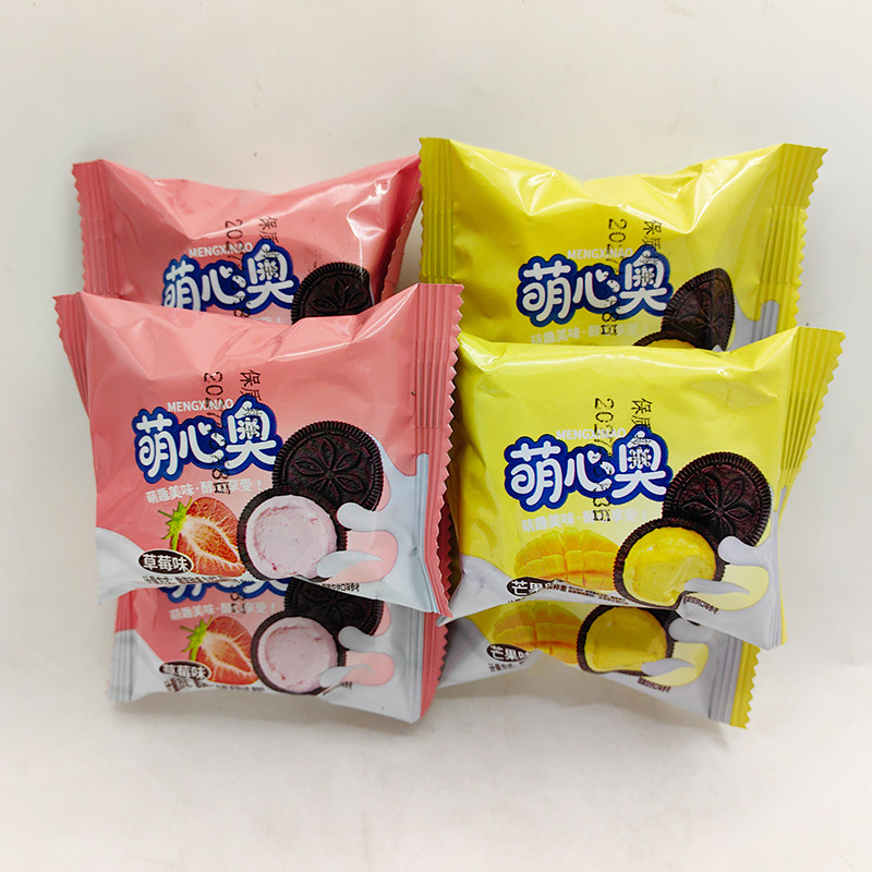 爱可威萌心奥夹心饼干草莓芒果味