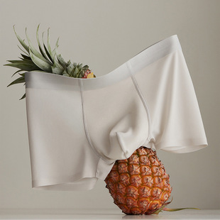 纯色平角裤 Cerotich裸感冰丝无痕男士 头夏季 中腰舒适透气短裤 内裤