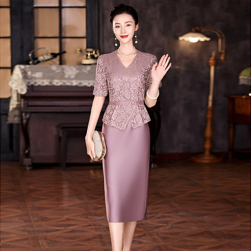 2026气质新款喜婆婆婚宴礼服显瘦