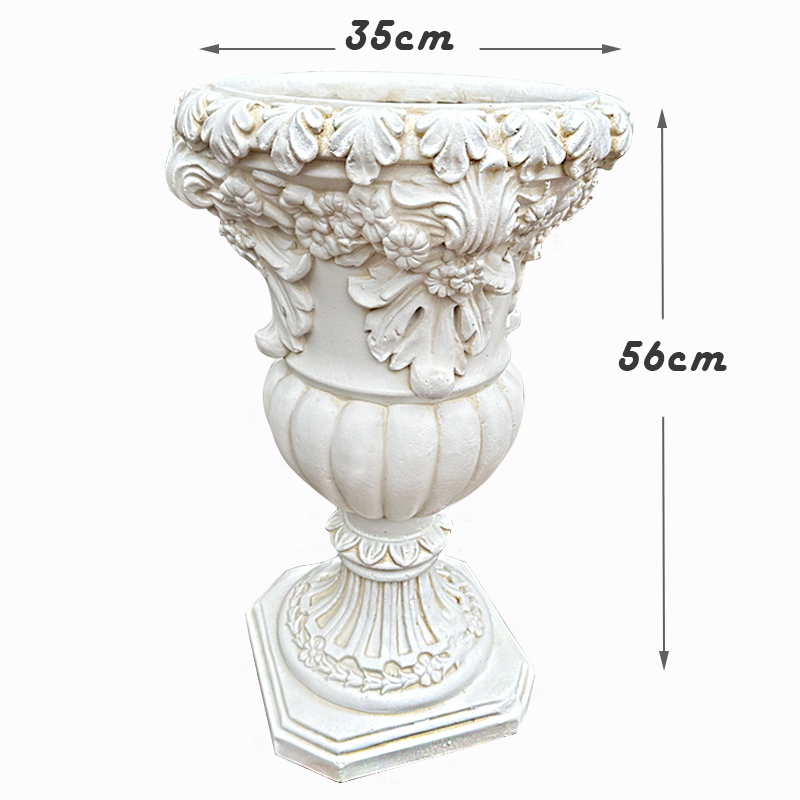 欧式高脚花盆园别墅罗马摄影道具