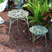 新款复古欧式铸铁花盆架底座凳子地面阳台别墅布置园艺卉装饰绿植