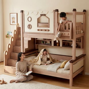 考拉森林儿童床上下床双层床男孩女孩飞屋床树屋床高低床上下铺