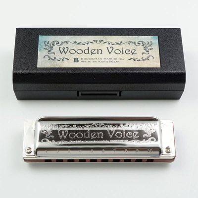 wooden东非小叶紫檀蓝调十孔口琴