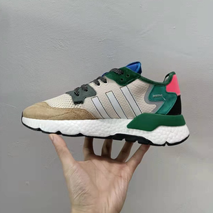 24新款真爆米花底男鞋运动休闲男女莆田boost夜行者真皮跑步鞋潮