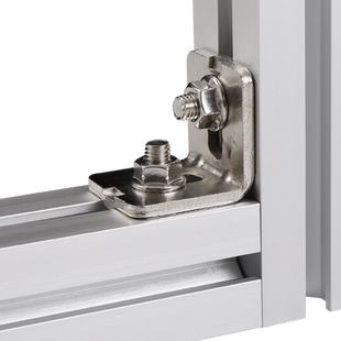 萨隆工业铝型材2020流水线角件3030平面钢角码拼接板4040钢角码