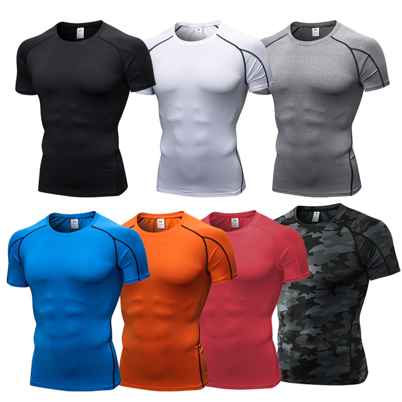 迷彩运动紧身衣男夏短袖 篮球训练高弹速干衣透气T恤健身服压缩衣,运动服/休闲服装,健身衣,淘宝优惠券,粉丝福利购,淘宝优惠卷