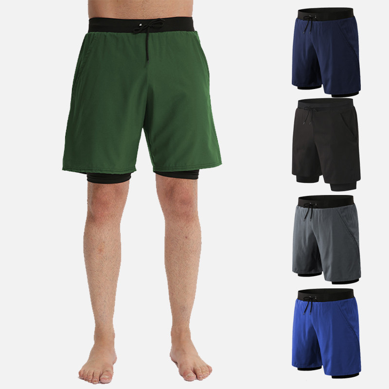 运动短裤男健身速干双层训练五分裤篮球高弹压缩田径跑步假两件裤,运动服/休闲服装,运动中长裤／短裤,淘宝优惠券,粉丝福利购,淘宝优惠卷
