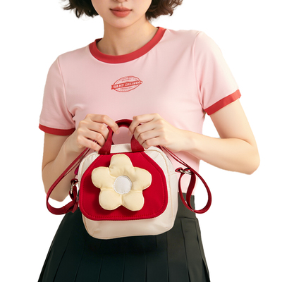 迪士尼可爱花朵斜挎包