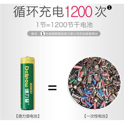 德力普18650锂电池2800mAh大容量3.7V锂离子电池可充电电池18650
