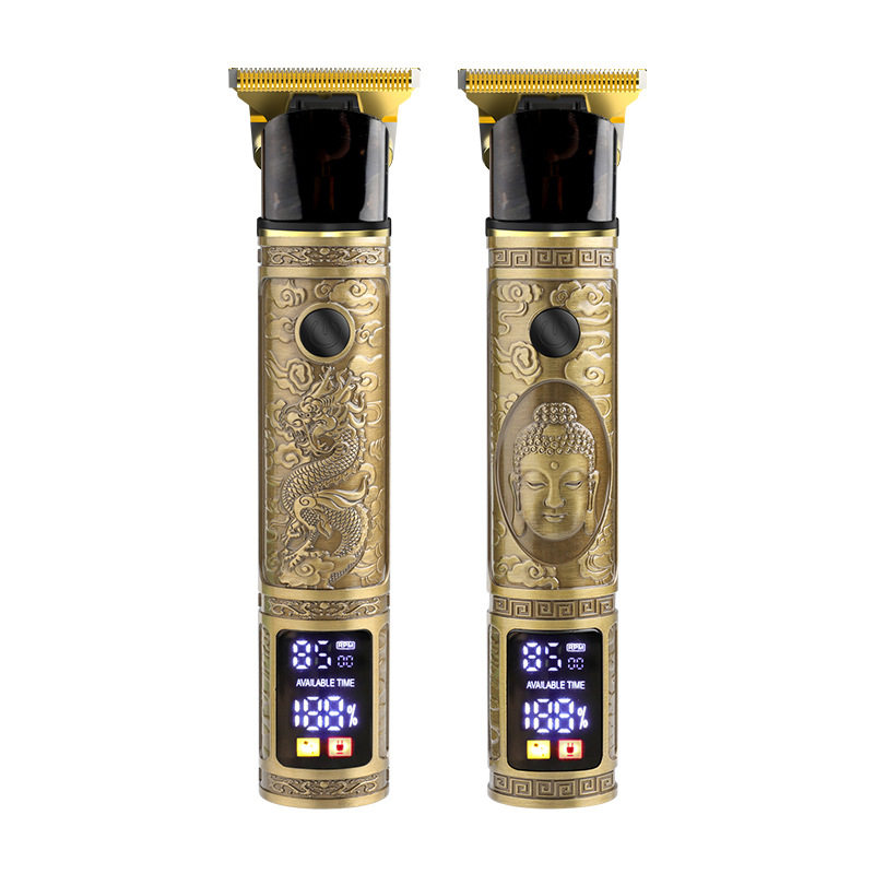 新款家用液晶数显电动理发器 发廊专用电推剪水洗雕刻油头电推子