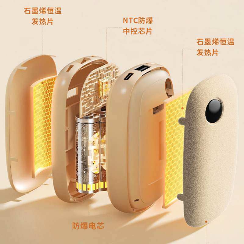 新款 创意毛绒石墨烯暖手宝充电二合一学生厂家CNDB/超能大白