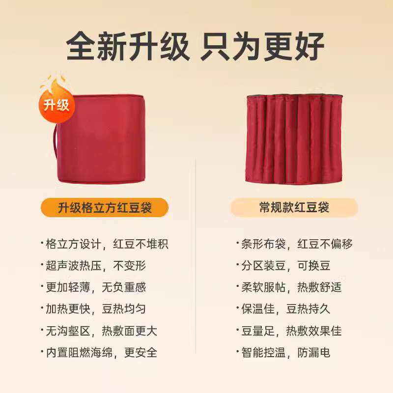 红豆热敷包原始点理疗热敷袋电加热护腰全身坐垫款多部位祛湿气