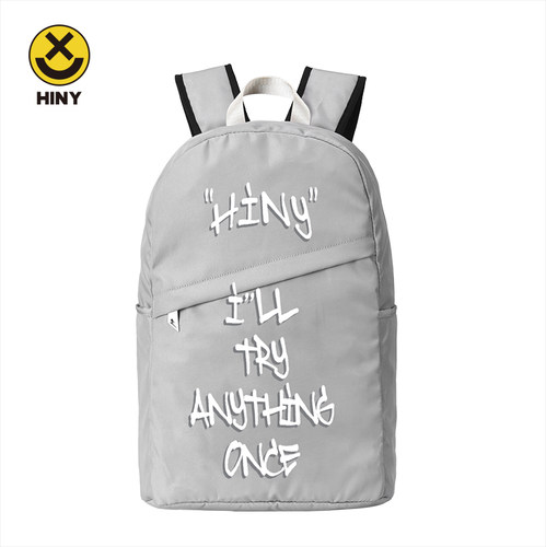 HINY字母印花大容量电脑双肩包